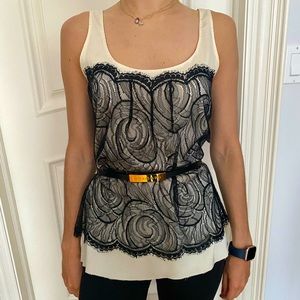 Elie Tahari lace tank